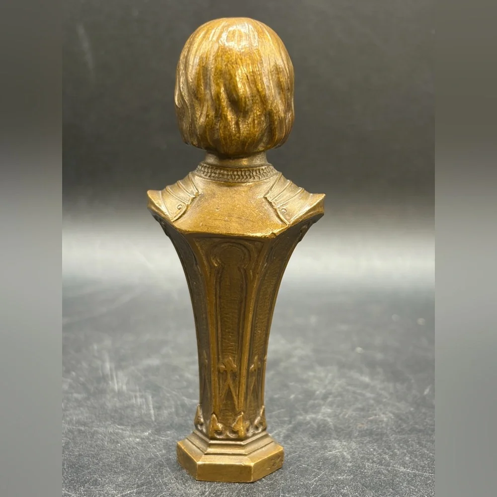 A. Dahl Signed Antique Joan of Arc Bronze Figure Wax Seal, Blank Wax Seal